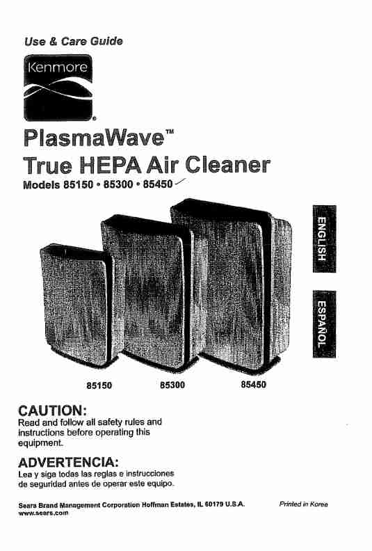 Kenmore Air Cleaner 85150-page_pdf